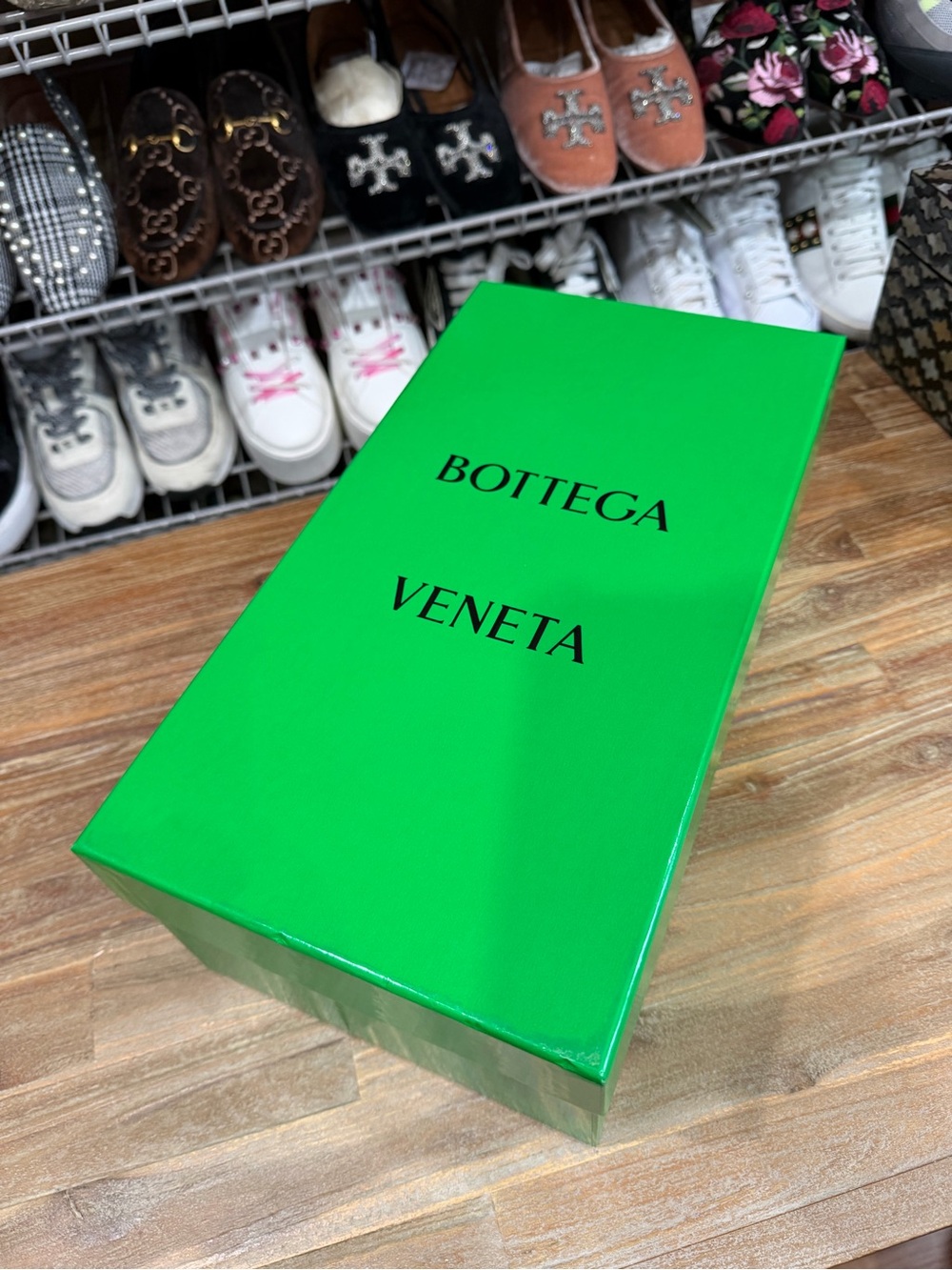 Bottega Veneta Glossy Green Shoe Box